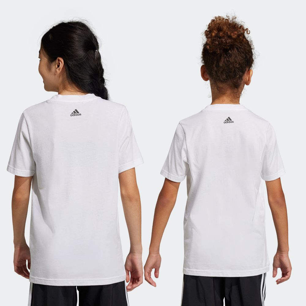 Foto 6 pulgar | Playera Adidas Essentials Blanca para Niño