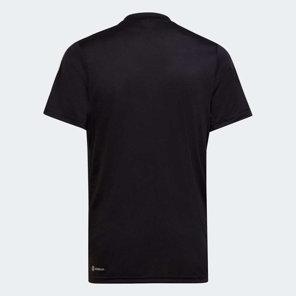 Foto 4 | Playera Train Essentials Aeroready 3 Franjas Ajuste Clásico Adidas Negro para Niños