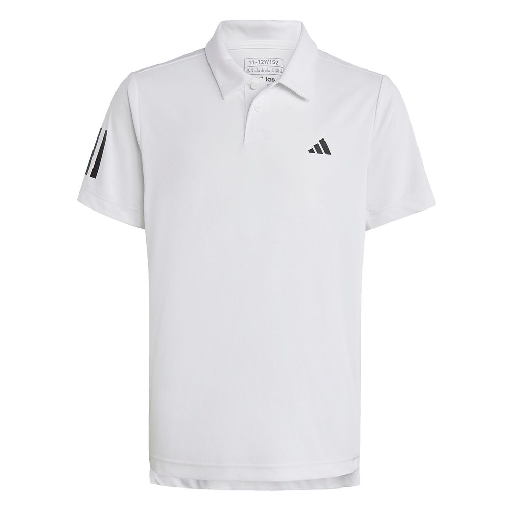 Playera Polo Adidas Club de Tenis 3 Franjas Blanca para Niño $699