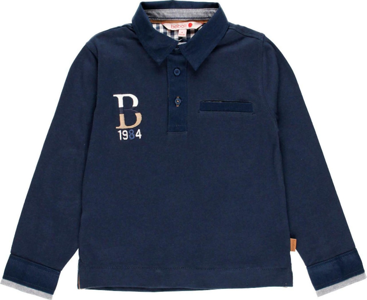 Playera Boboli Azul Manga Larga para Niño