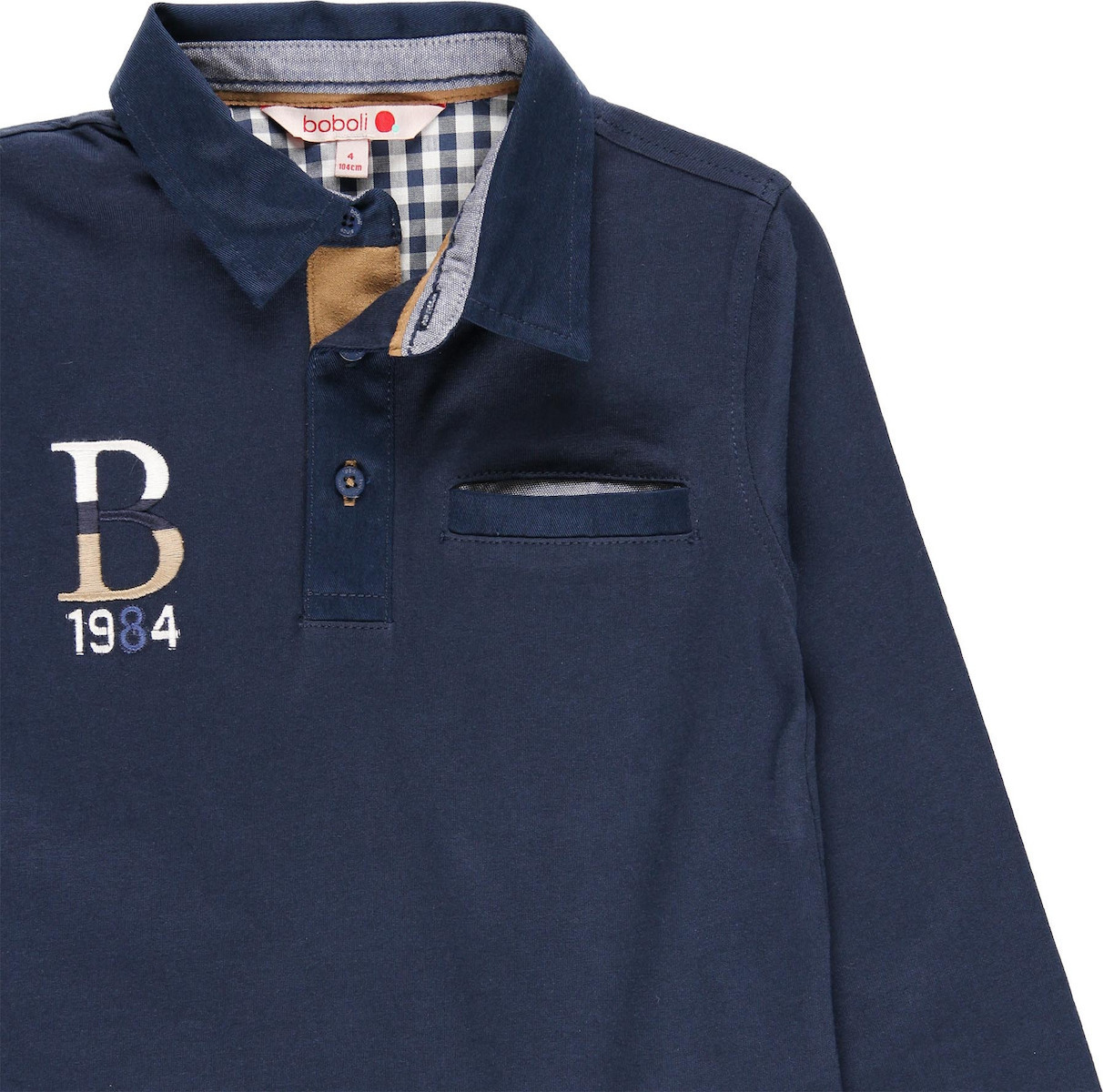 Foto 2 | Playera Boboli Azul Manga Larga para Niño
