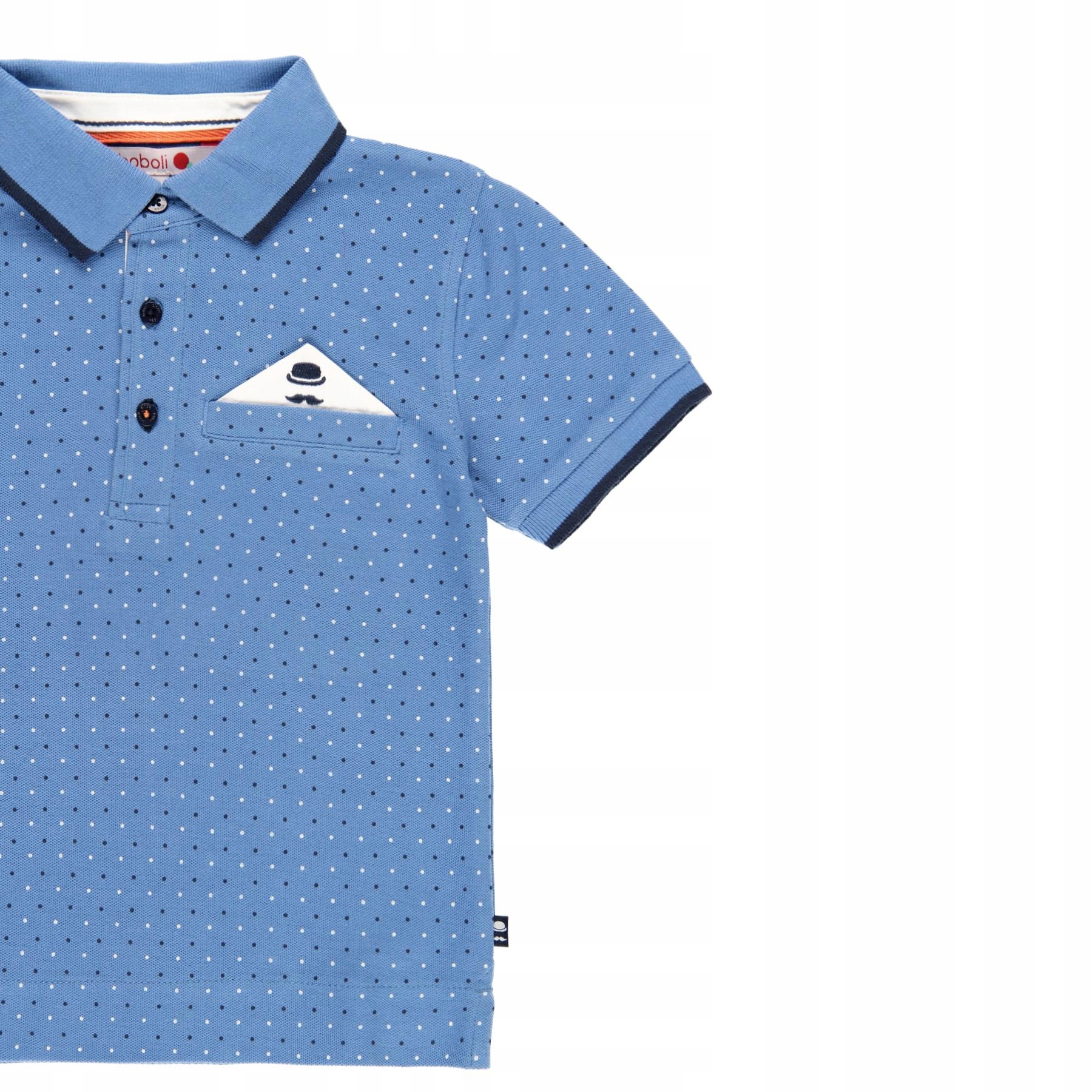 Foto 3 pulgar | Camiseta Boboli Tipo Polo Azul para Niño