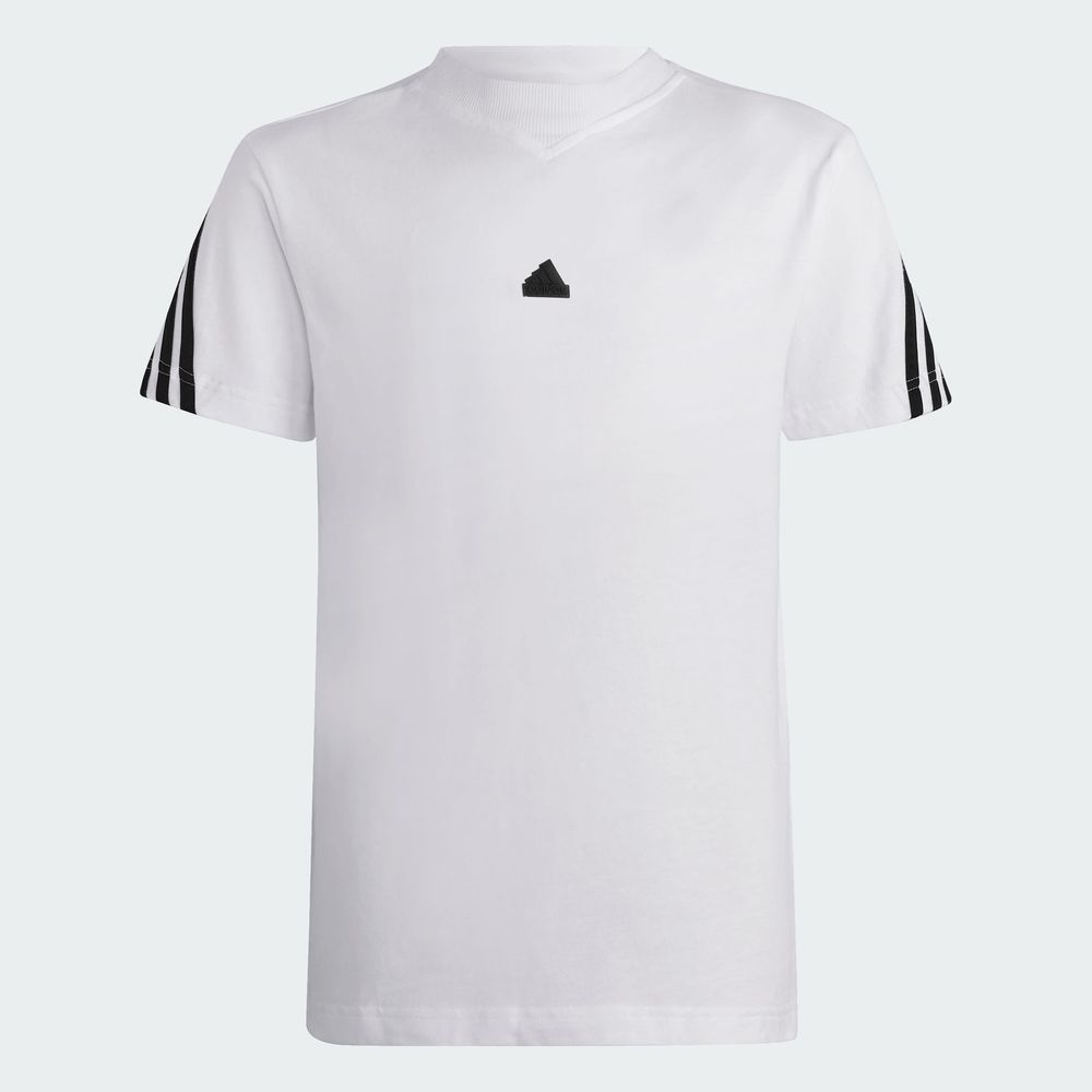 Foto 4 | Playera Adidas Future Icons 3 Franjas Blanca para Niños