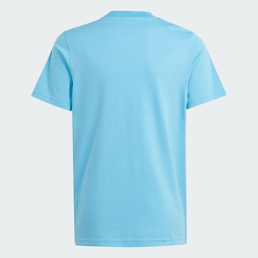 Foto 4 | Playera Adidas Essentials 3 Franjas Algodón Azul para Niños