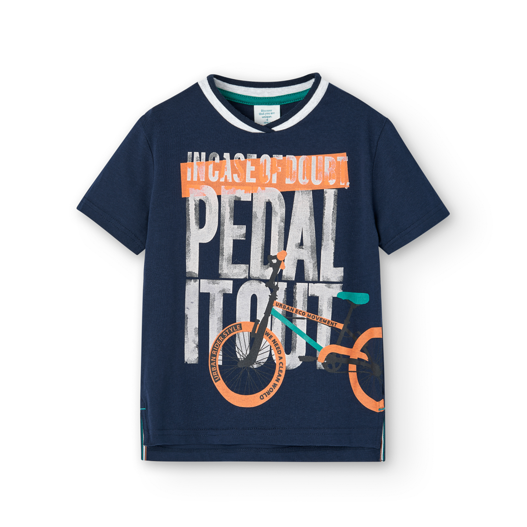 Foto 2 pulgar | Playera Boboli Azul con Estampado para Niño