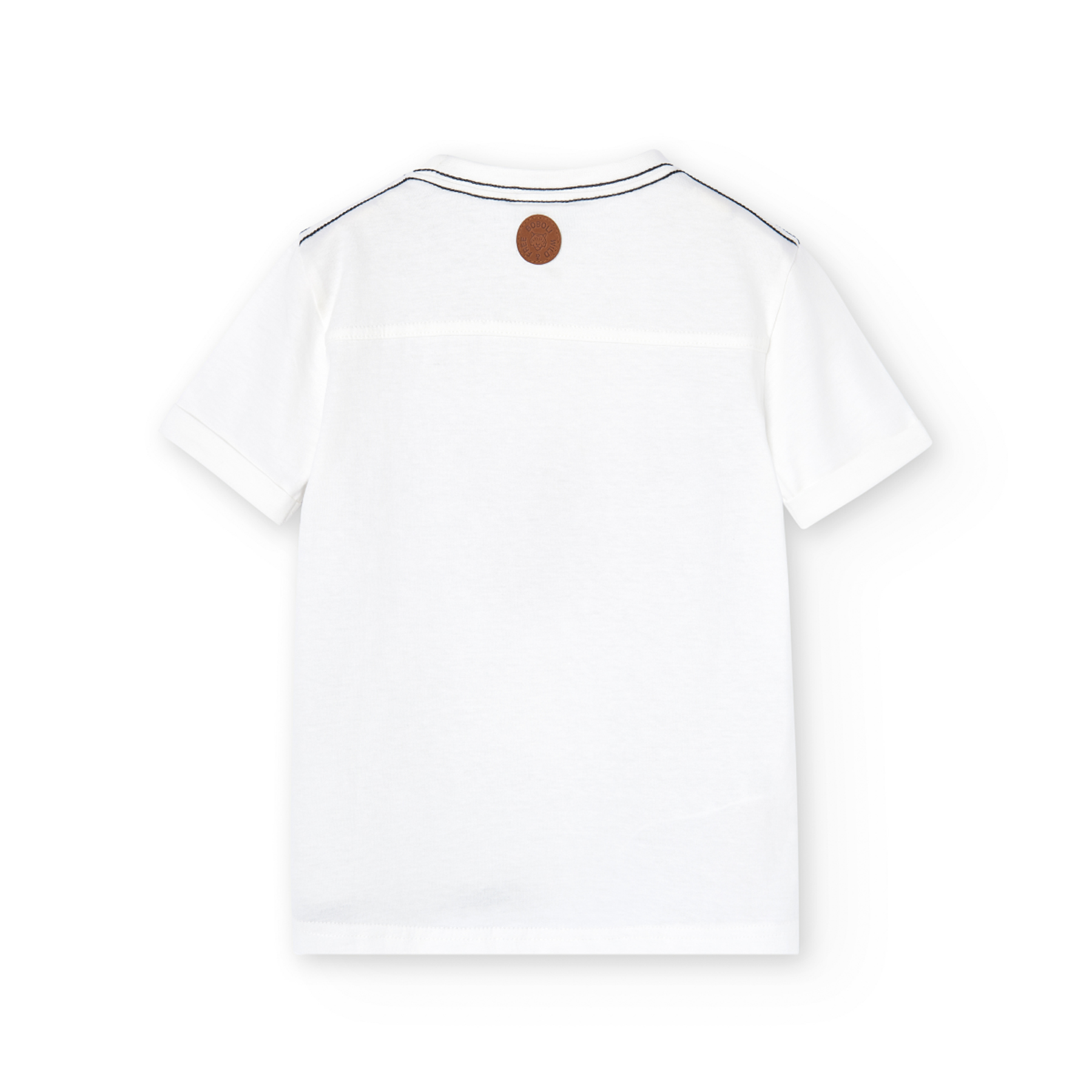 Foto 3 pulgar | Playera Boboli Blanca Estampado W para Niño