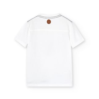 Foto 2 | Playera Boboli Blanca Estampado W para Niño