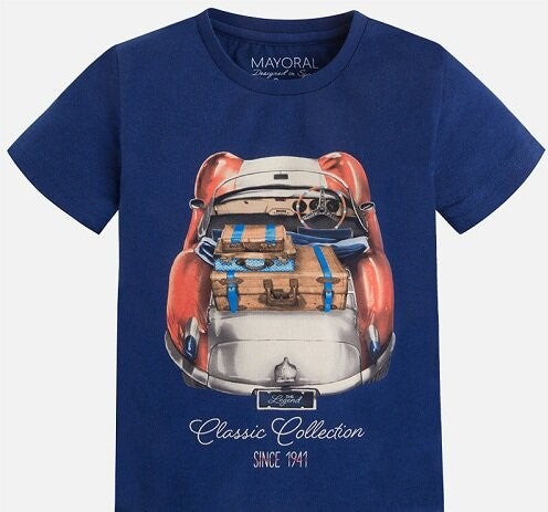 Foto 2 pulgar | Playera Azul Con Estampado Classic Collection Mayoral