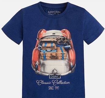 Foto 1 | Playera Azul Con Estampado Classic Collection Mayoral