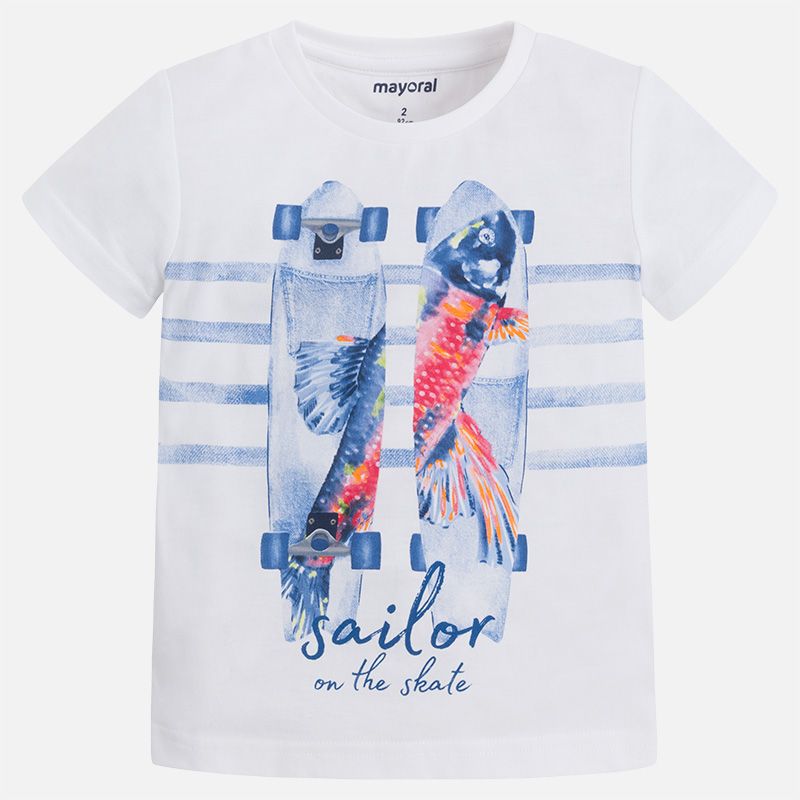 Foto 2 pulgar | Playera Mayoral Sailor On The Skateboard para Niño