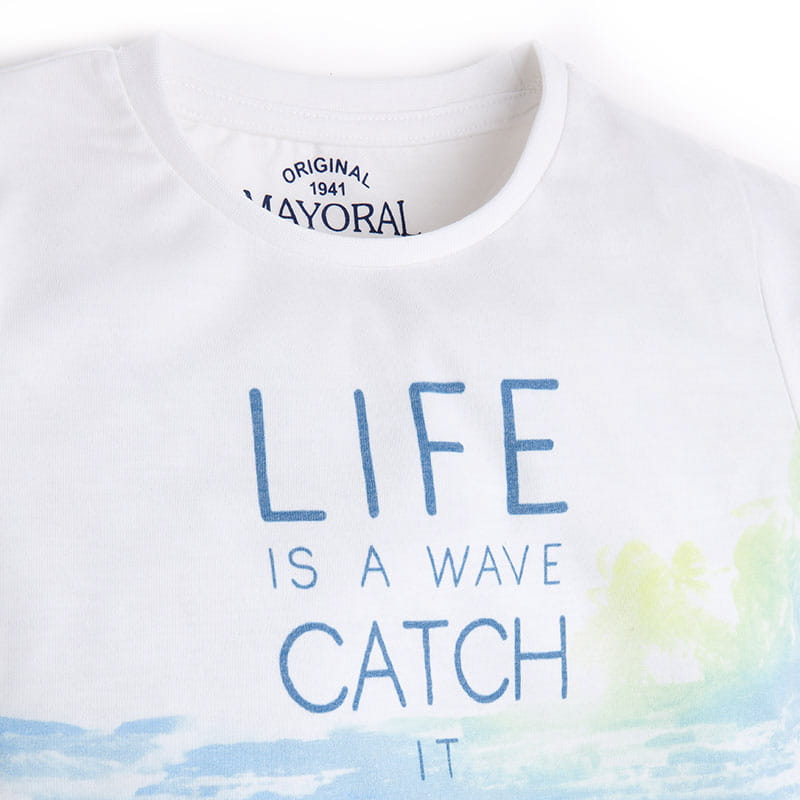 Foto 3 pulgar | Playera Life Is A Wave Catch It Mayoral para Niño