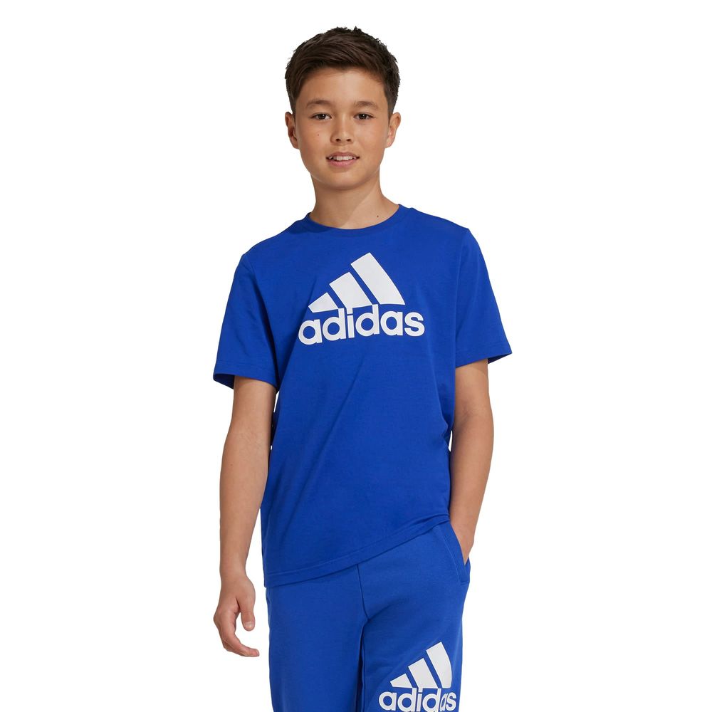 Foto 3 pulgar | Playera Essentials Big Logo Algodón Adidas Azul Niños
