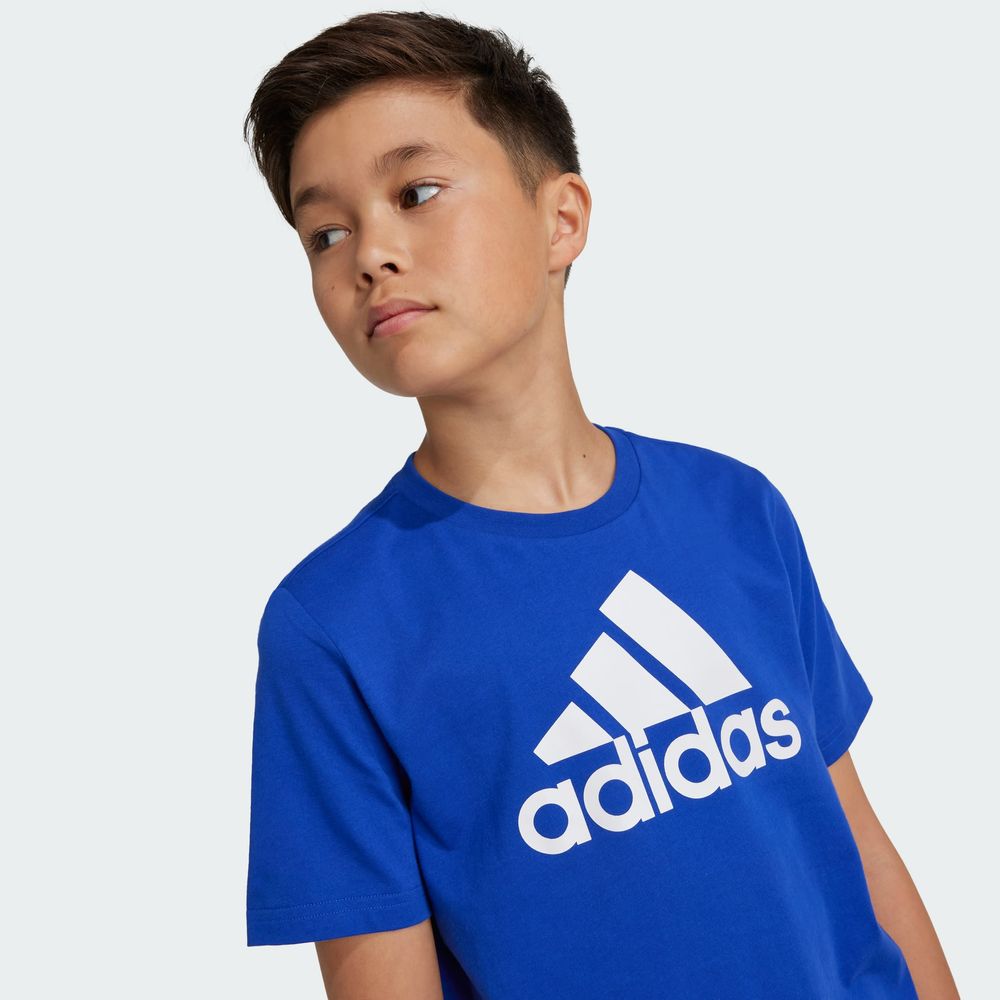 Foto 8 pulgar | Playera Essentials Big Logo Algodón Adidas Azul Niños