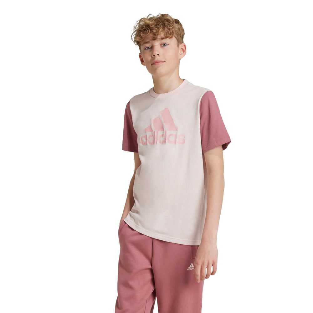 Foto 3 pulgar | Playera Essentials Big Logo Colorblock Kids Adidas Rosa Niños