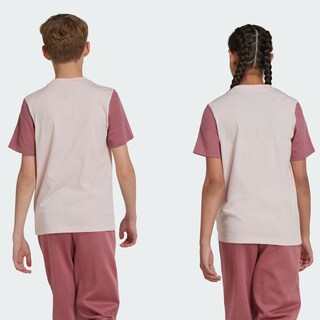 Foto 5 | Playera Essentials Big Logo Colorblock Kids Adidas Rosa Niños
