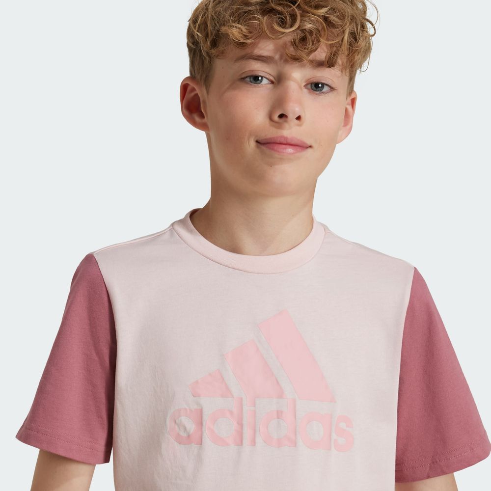 Foto 8 pulgar | Playera Essentials Big Logo Colorblock Kids Adidas Rosa Niños