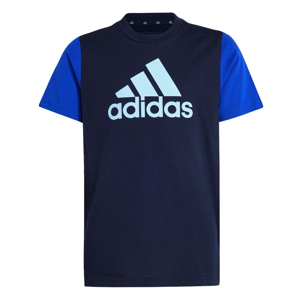 Foto 2 pulgar | Playera Essentials Big Logo Colorblock Kids Adidas Azul Niños