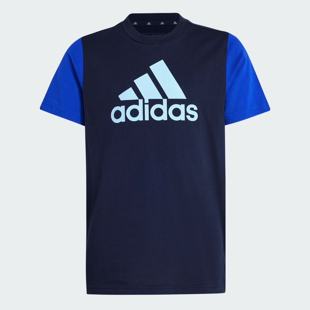 Foto 5 pulgar | Playera Essentials Big Logo Colorblock Kids Adidas Azul Niños