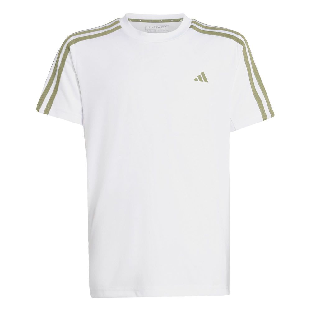 Foto 2 pulgar | Playera Train Essentials Aeroready 3 Franjas Ajuste Clásico Adidas Blanco Niños