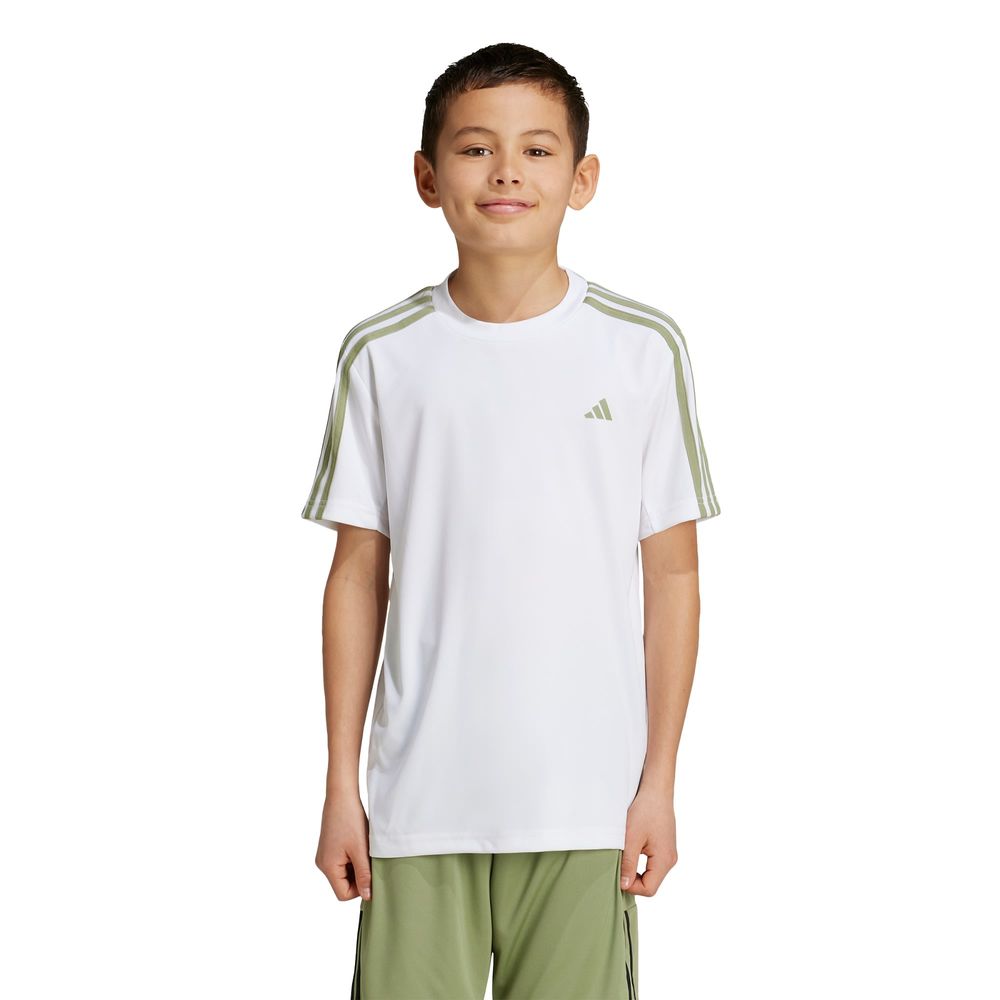 Foto 3 pulgar | Playera Train Essentials Aeroready 3 Franjas Ajuste Clásico Adidas Blanco Niños