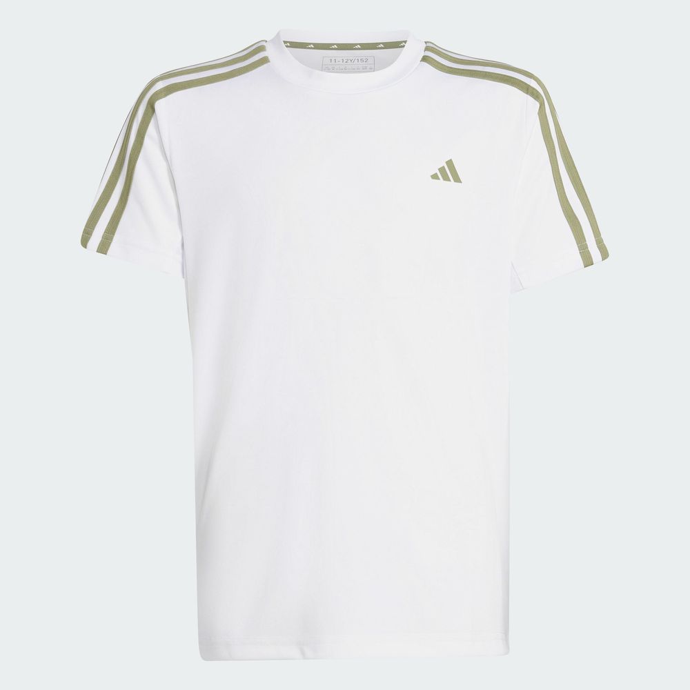 Foto 4 pulgar | Playera Train Essentials Aeroready 3 Franjas Ajuste Clásico Adidas Blanco Niños