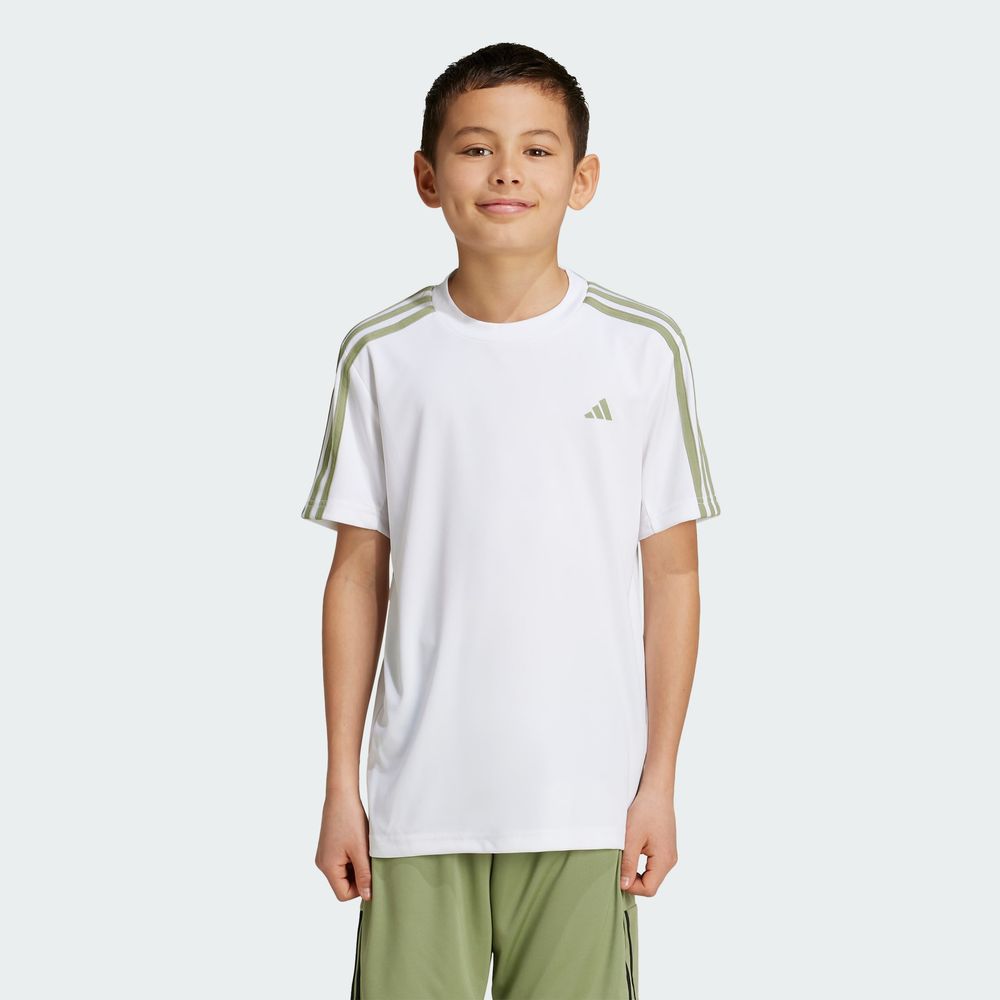 Foto 5 pulgar | Playera Train Essentials Aeroready 3 Franjas Ajuste Clásico Adidas Blanco Niños