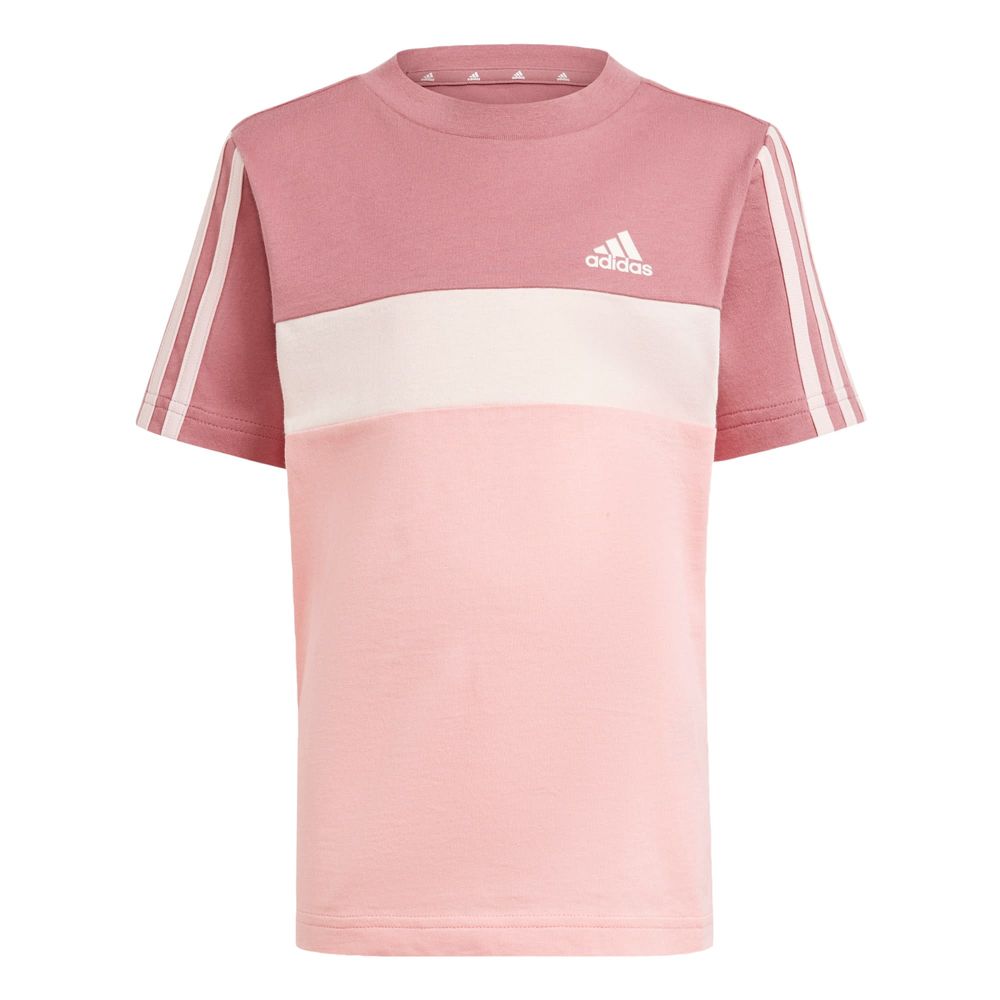 Foto 1 | Playera Tiberio 3 Franjas Colorblock De Algodón Para Niños Adidas Rojo Niños