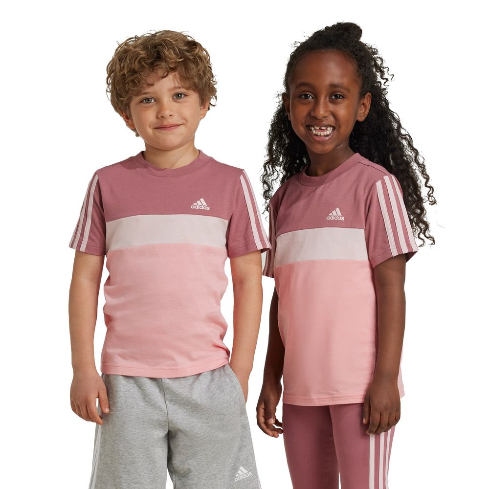 Foto 4 pulgar | Playera Tiberio 3 Franjas Colorblock De Algodón Para Niños Adidas Rojo Niños