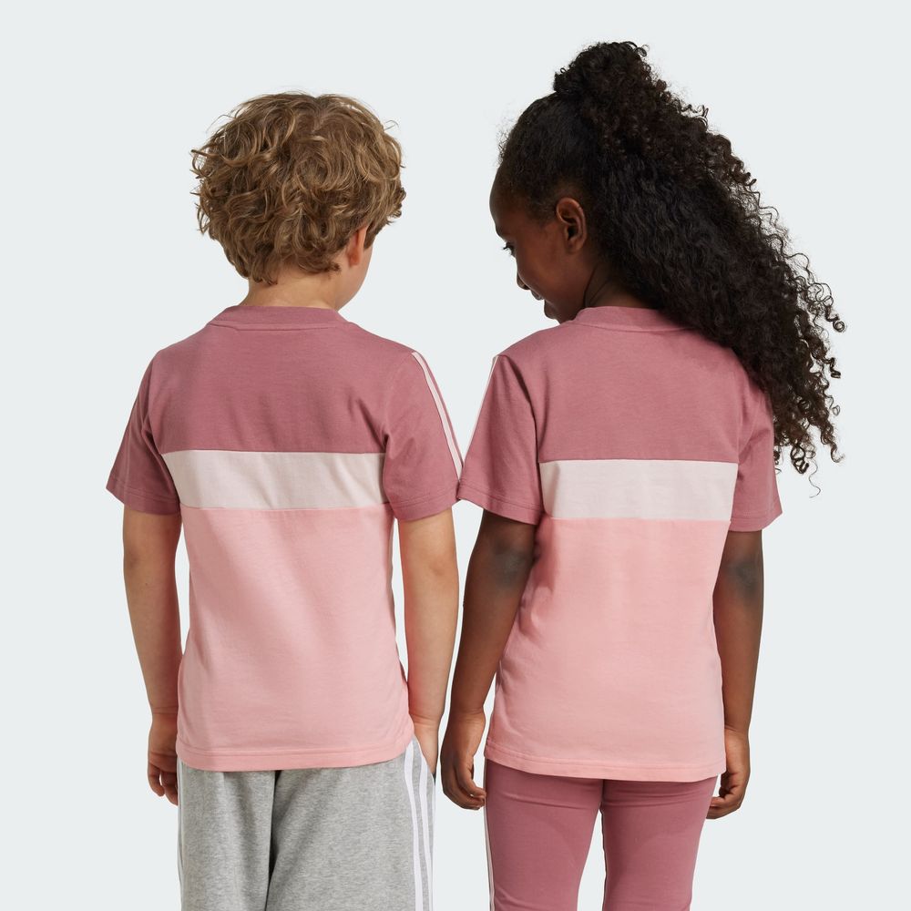 Foto 6 pulgar | Playera Tiberio 3 Franjas Colorblock De Algodón Para Niños Adidas Rojo Niños