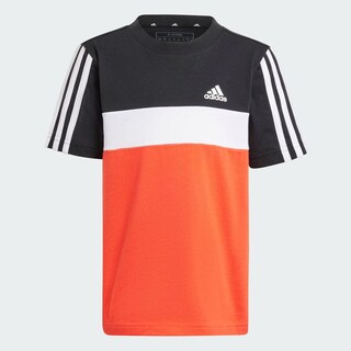 Foto 4 | Playera Tiberio 3 Franjas Colorblock De Algodón Para Niños Adidas Negro Niños