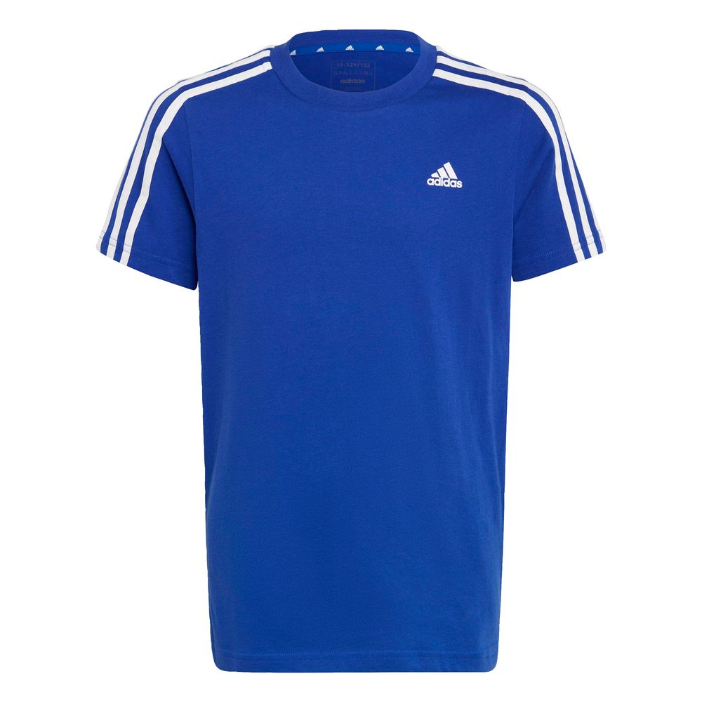 Foto 2 pulgar | Playera Essentials 3 Franjas Algodón Adidas Azul Niños