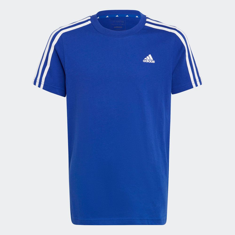Foto 5 pulgar | Playera Essentials 3 Franjas Algodón Adidas Azul Niños