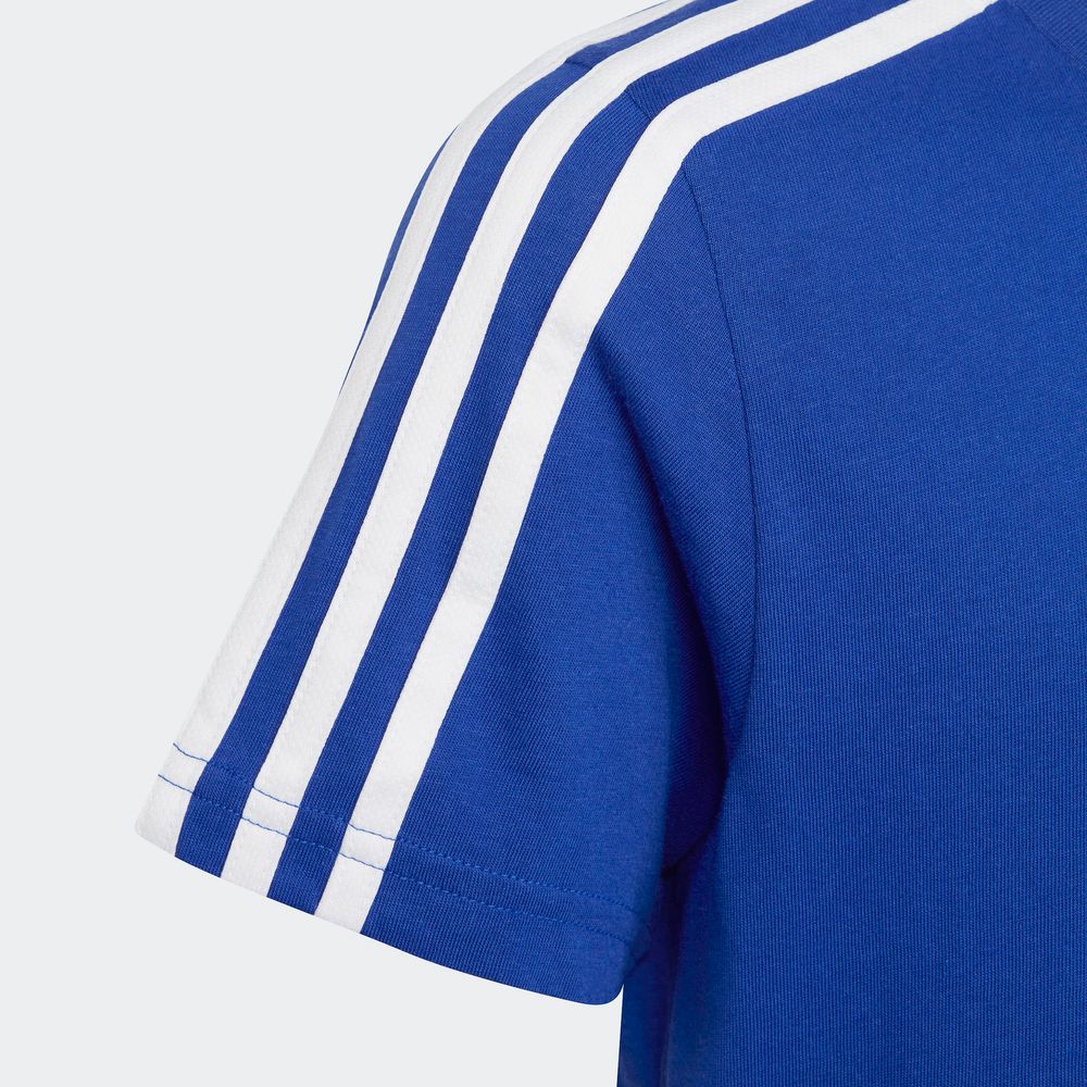 Foto 8 pulgar | Playera Essentials 3 Franjas Algodón Adidas Azul Niños