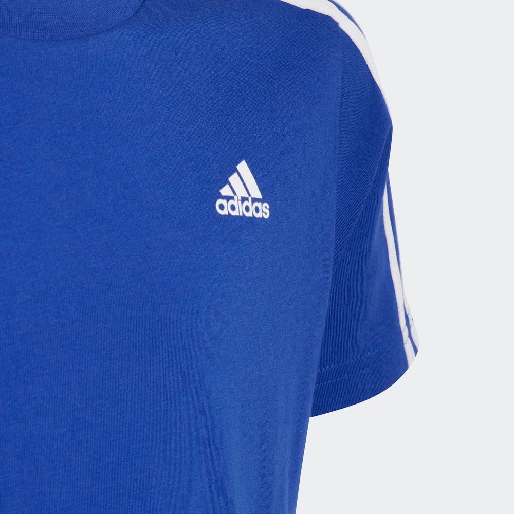 Foto 9 pulgar | Playera Essentials 3 Franjas Algodón Adidas Azul Niños