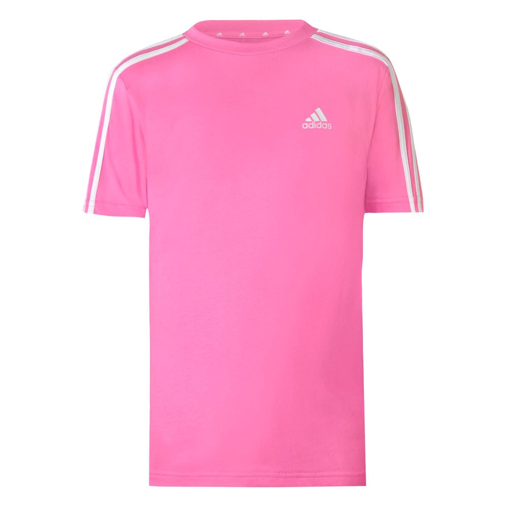 Foto 2 pulgar | Playera Essentials 3 Franjas Algodón Adidas Rosa Niños