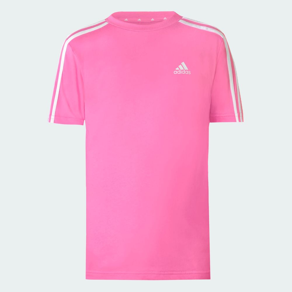 Foto 3 pulgar | Playera Essentials 3 Franjas Algodón Adidas Rosa Niños