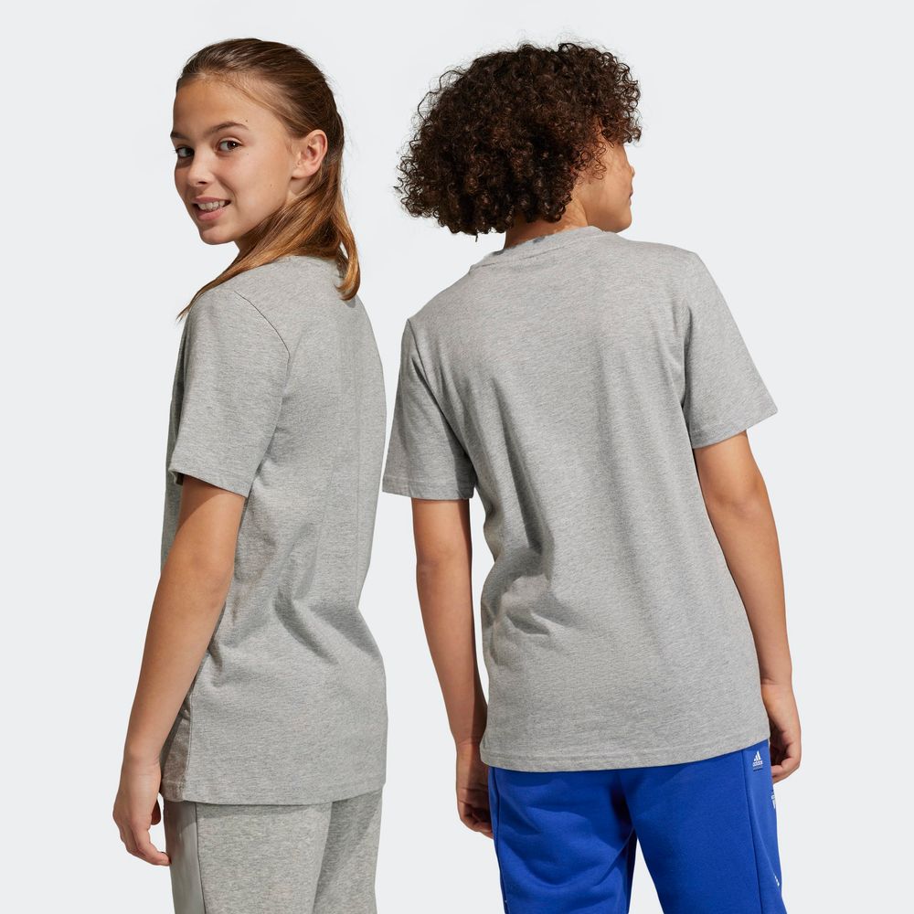 Foto 6 pulgar | Playera Essentials Big Logo Algodón Adidas Gris Niños