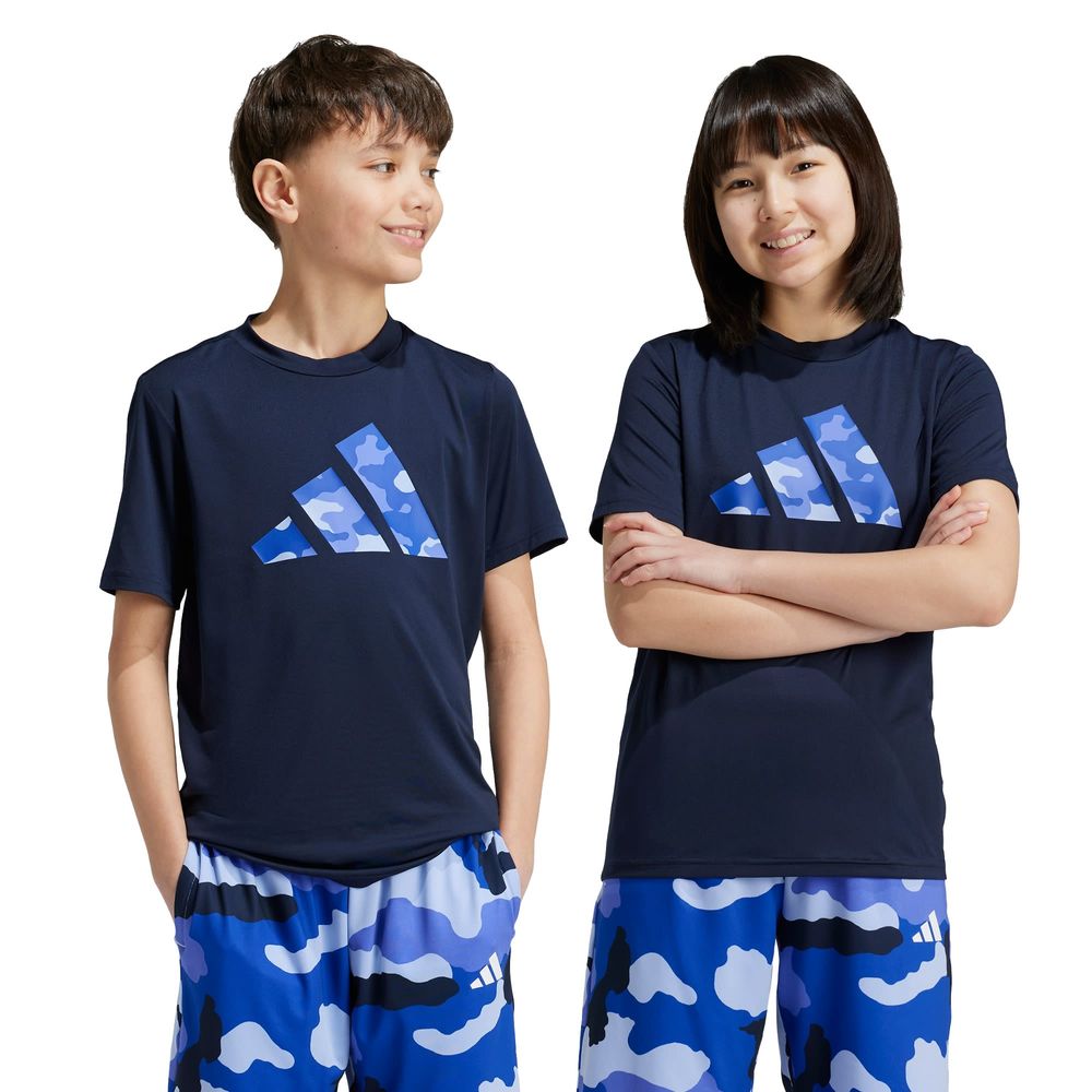 Foto 3 pulgar | Playera Train Essentials Seasonal Print Adidas Azul Niños