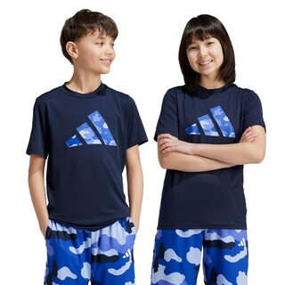 Foto 2 | Playera Train Essentials Seasonal Print Adidas Azul Niños