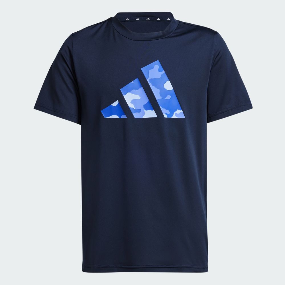 Foto 4 pulgar | Playera Train Essentials Seasonal Print Adidas Azul Niños
