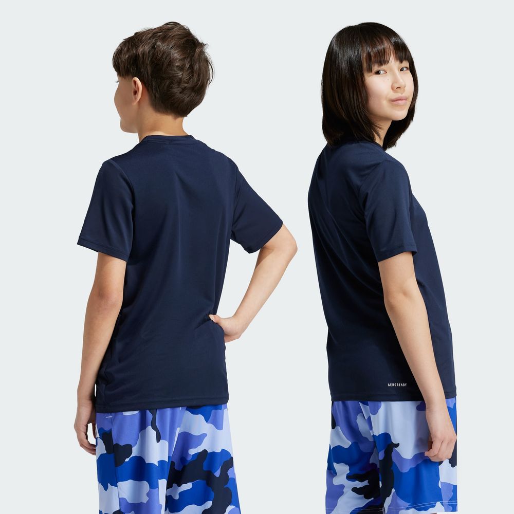 Foto 5 pulgar | Playera Train Essentials Seasonal Print Adidas Azul Niños