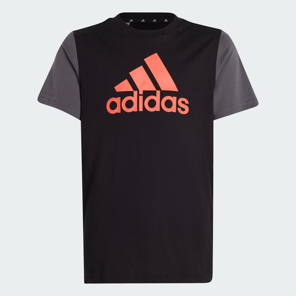 Foto 5 pulgar | Playera Essentials Big Logo Colorblock Kids Adidas Negro Niños