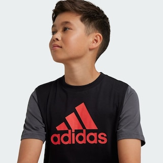 Foto 7 | Playera Essentials Big Logo Colorblock Kids Adidas Negro Niños