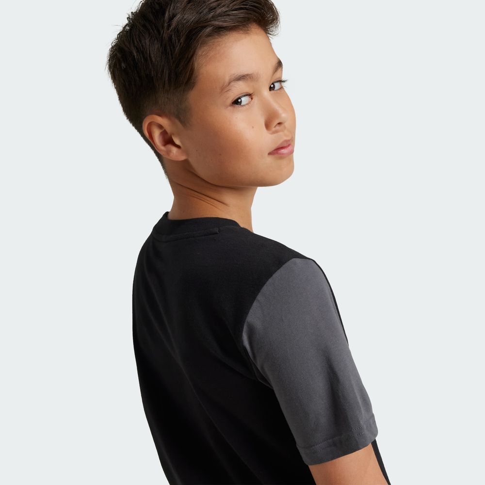Foto 9 pulgar | Playera Essentials Big Logo Colorblock Kids Adidas Negro Niños