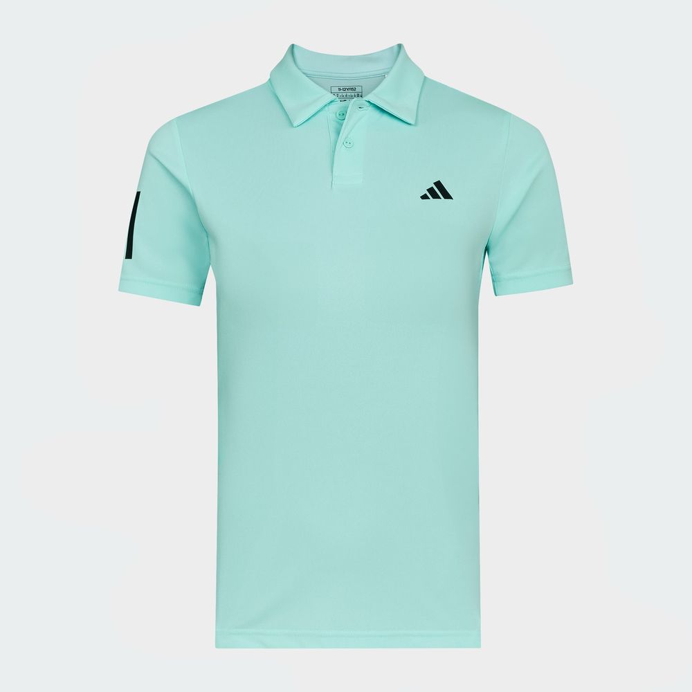 Foto 4 pulgar | Playera Polo Club De Tenis 3 Franjas Adidas Turquesa Niños