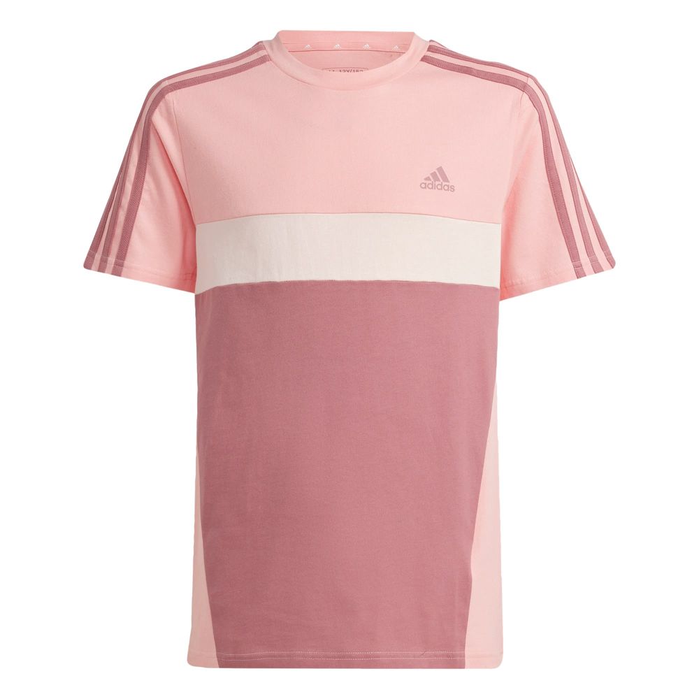 Foto 1 | Playera Tiberio 3 Franjas Colorblock De Algodón Para Niños Adidas Rosa Niños