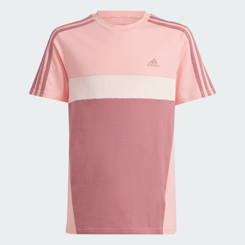 Foto 3 | Playera Tiberio 3 Franjas Colorblock De Algodón Para Niños Adidas Rosa Niños