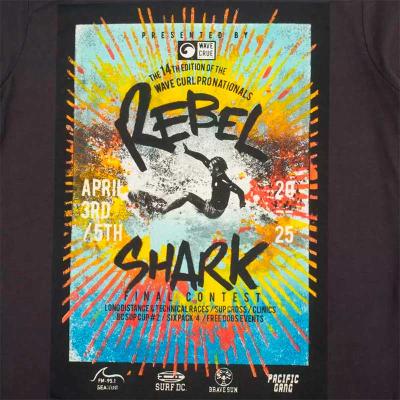 Foto 3 pulgar | Playera Negro ''rebel Shark'' Para Niño Losan