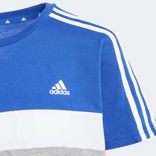 Foto 7 | Playera Tiberio 3 Franjas Colorblock De Algodón Para Niños Adidas Azul Niños