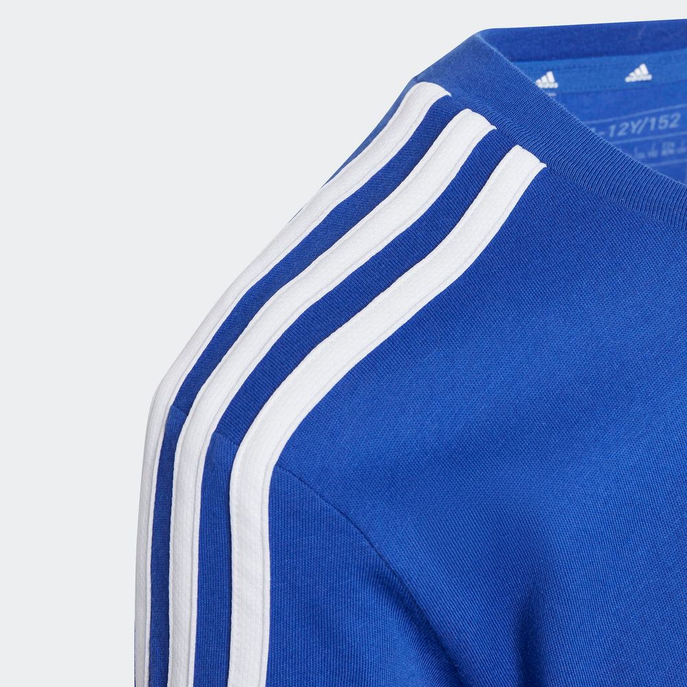 Foto 8 | Playera Tiberio 3 Franjas Colorblock De Algodón Para Niños Adidas Azul Niños